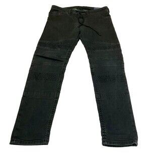 DIESEL BAKARI-NE Dark Denim Moto Slim Jogg Sweat Jeans Pants Size 32 x 30